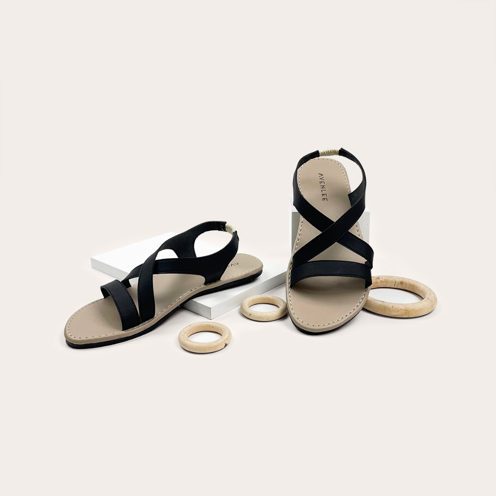 Sandal Tali Wanita Nyaman dengan Sol Karet Fleksibel Flat Teplek Avenlee Zena