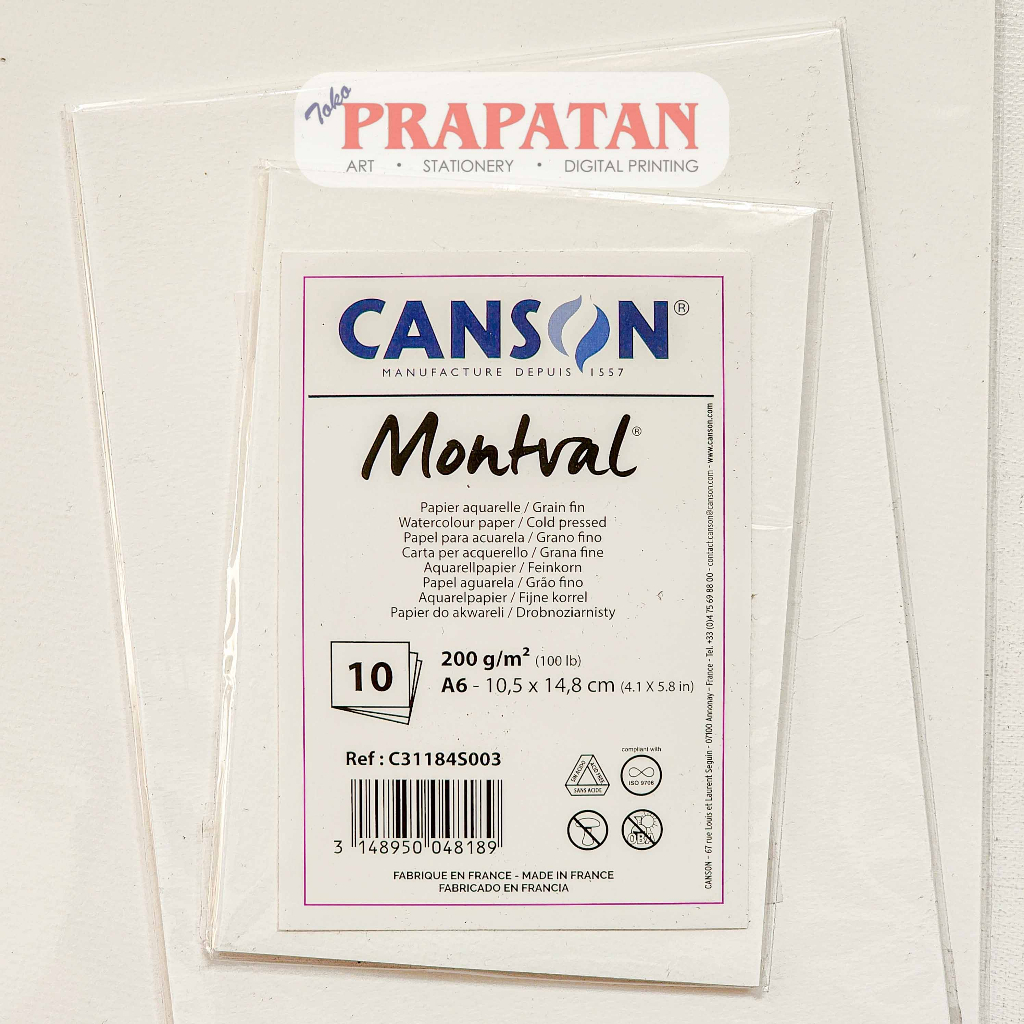 

Canson Montval Watercolor Paper 200gsm | Kertas Cat Air