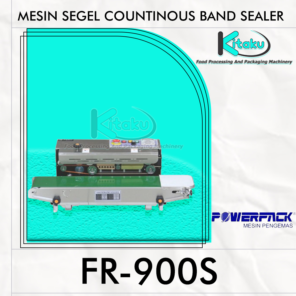 POWERPACK Mesin Segel Plastik Continuous Band Sealer FR-900S