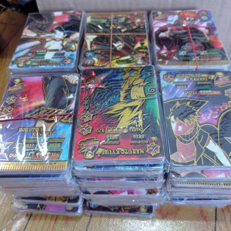 Paket Ekonomis Mainan Kartu Naruto Boruto dan Pokemon