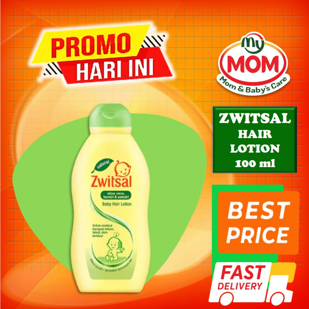 [BPOM] ZWITSAL Baby Hair Lotion 100 ml / Natural Aloevera AVKS / Minyak Rambut / MY MOM