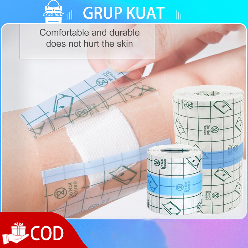 Film PU Plester Luka Anti Air Transparan - Tape Plester Bening Tahan Air - Dressing Film PU Transpar