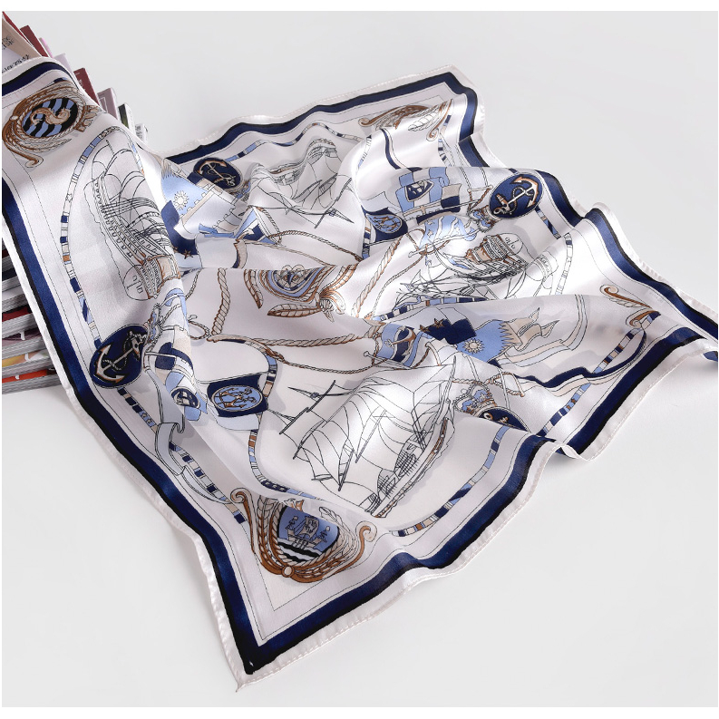 Syal Wanita Sutra Soft Scarf 70×70 Leher Fashion Import  Korea Stye Premium Scarf Tas Aksesoris Sederhana Pencetakan Selendang Kebaya