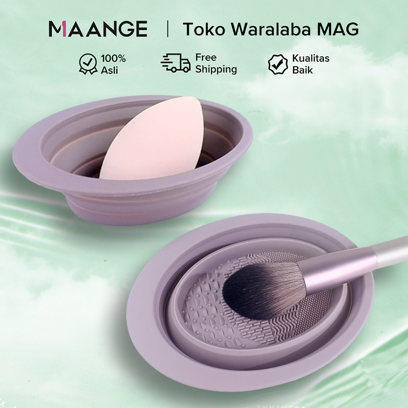 MAANGE Makeup Brush Cleaning Bowl Cleaning Pad Premium Powder Puff Beauty tool Silicone Scrubbing Plate Foldable Multipurpose Good-looking1342