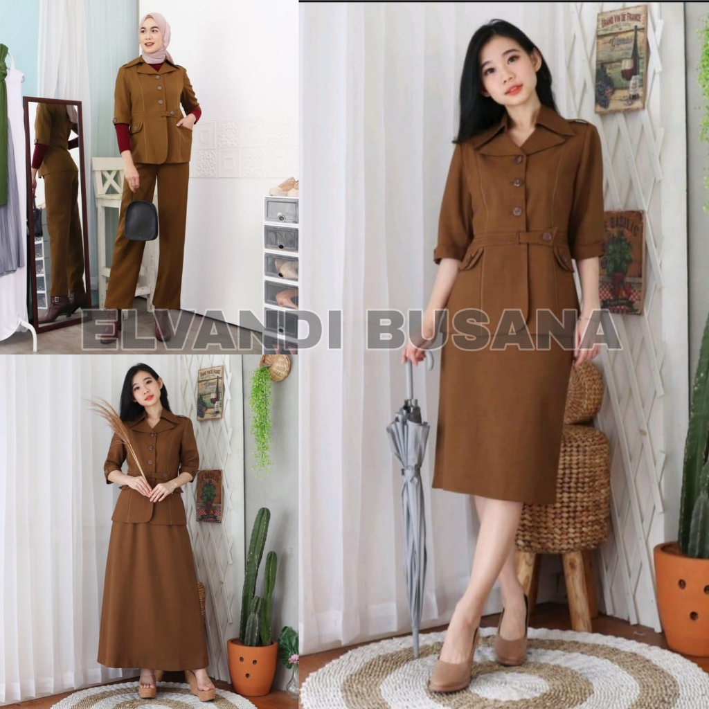 SETELAN JAS WANITA B&amp;V LYNELLE / SERAGAM KERJA BLAZER WANITA / SERAGAM GURU / SETELAN BAJU GURU WANITA -  6601 PEMDA ACEH