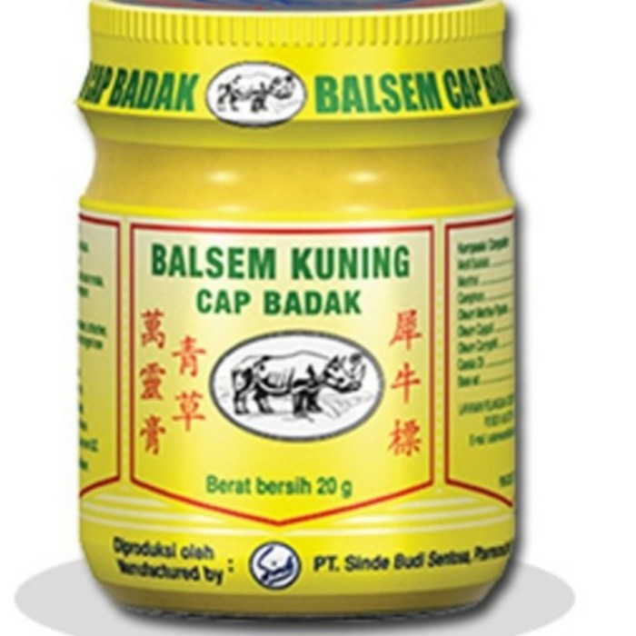 Balsem Kuning Cap Badak 20 Gram Meredahkan Masuk Angin