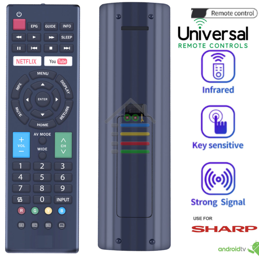 REMOTE TV SHARP AQUOS SMART TV ANDROID UNIVERSAL SHARP SHP950TR