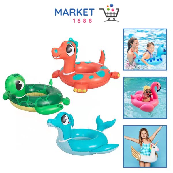 Market1688  Ban Renang Anak Karakter Quacker Float Children pool Pelampung Duduk Karakter Inflatable