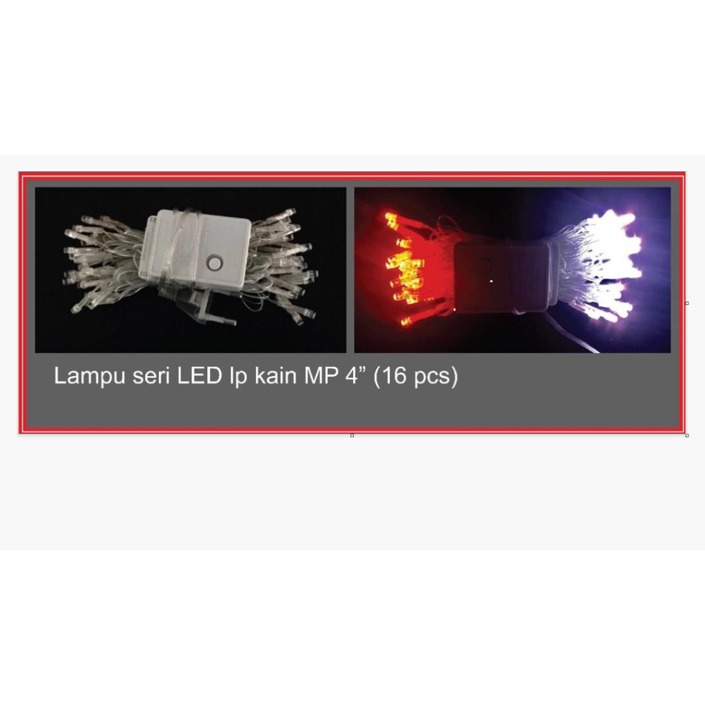 Lampu Seri Merah Putih ( LED ) Hias