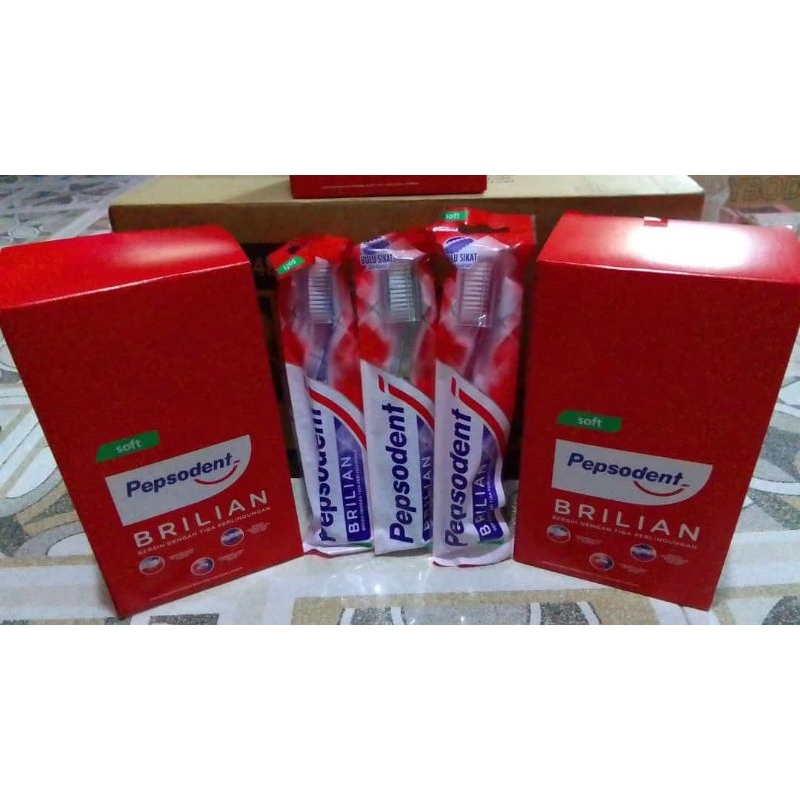 Sikat Gigi Pepsodent Brilian Soft (3 Pcs)