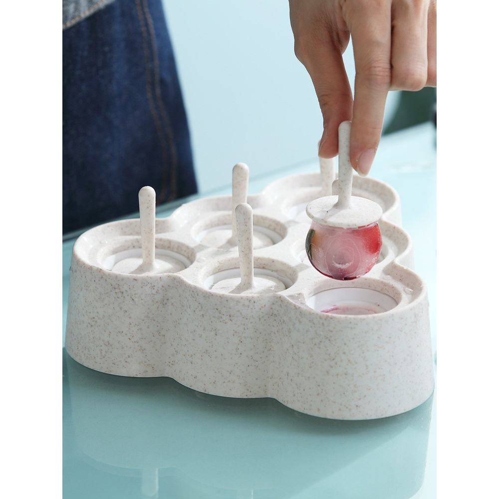 CETAKAN ES KRIM 6 SLOT ES LOLI DIY LUCU ES BATU BULAT BOLA ICE BALL MAKER SILICONE