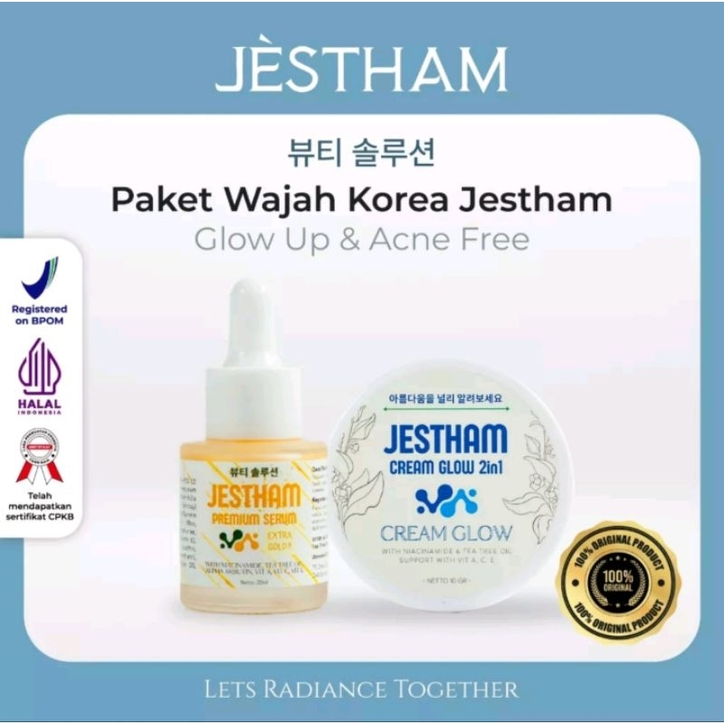Cream Glow 2in1 & Serum Premium Gold Jestham