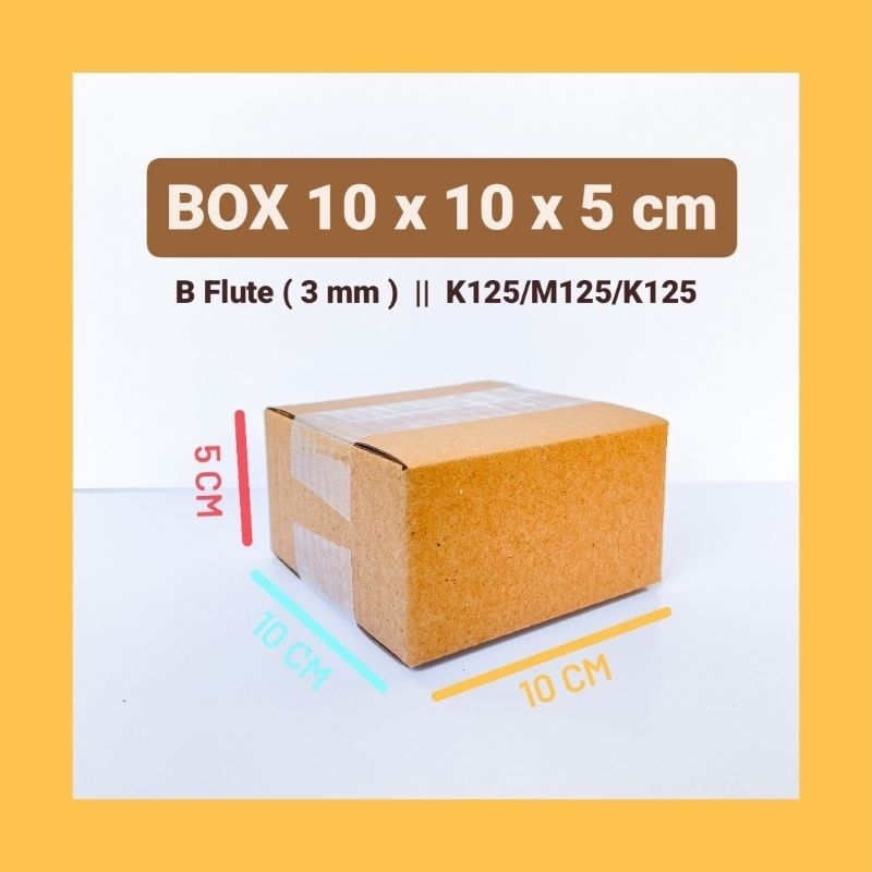 

kardus karton box polos uk. 10x10x5 cm, single wall tebal 3mm