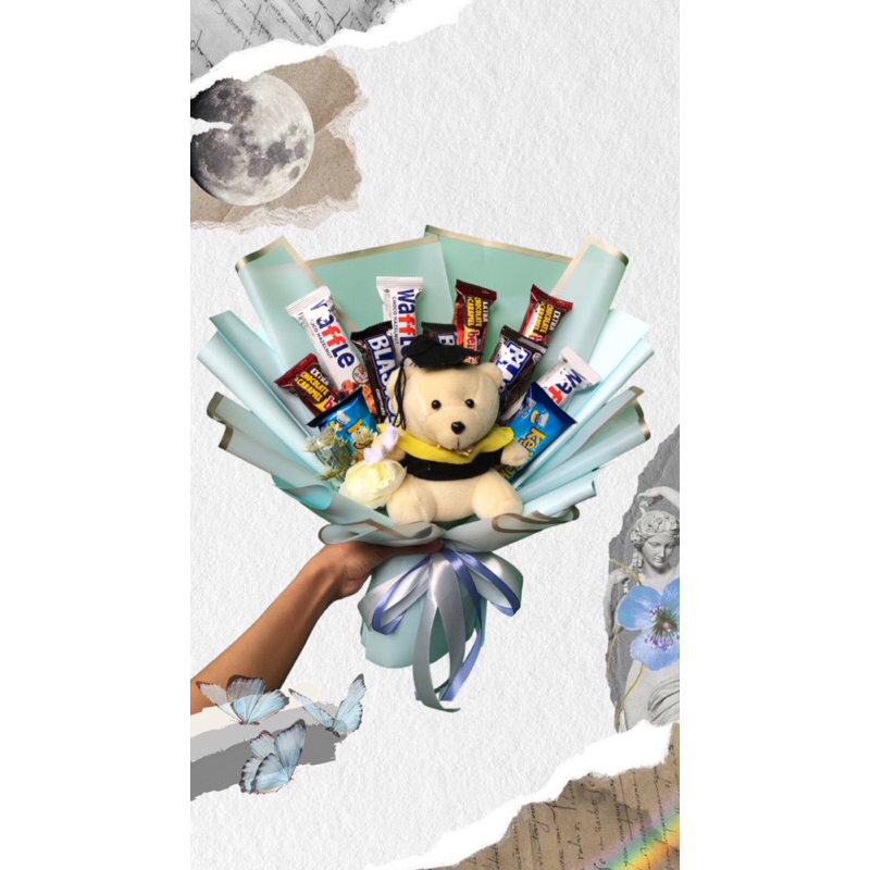 Buket snack boneka wisuda | buket snack | buket wisuda