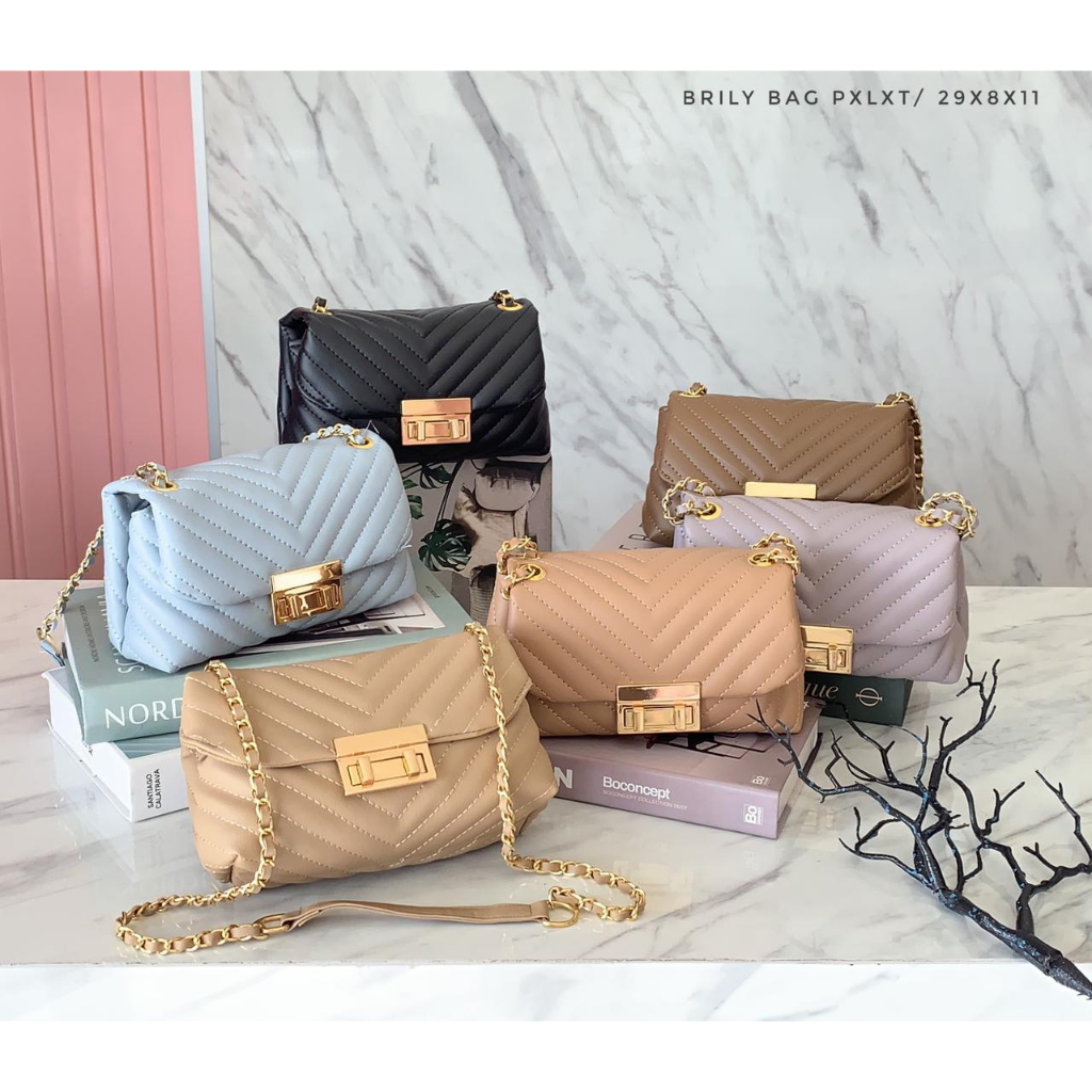 Pondoktascantik Tas Wanita Brilly Selempang Bordir London Kyoto