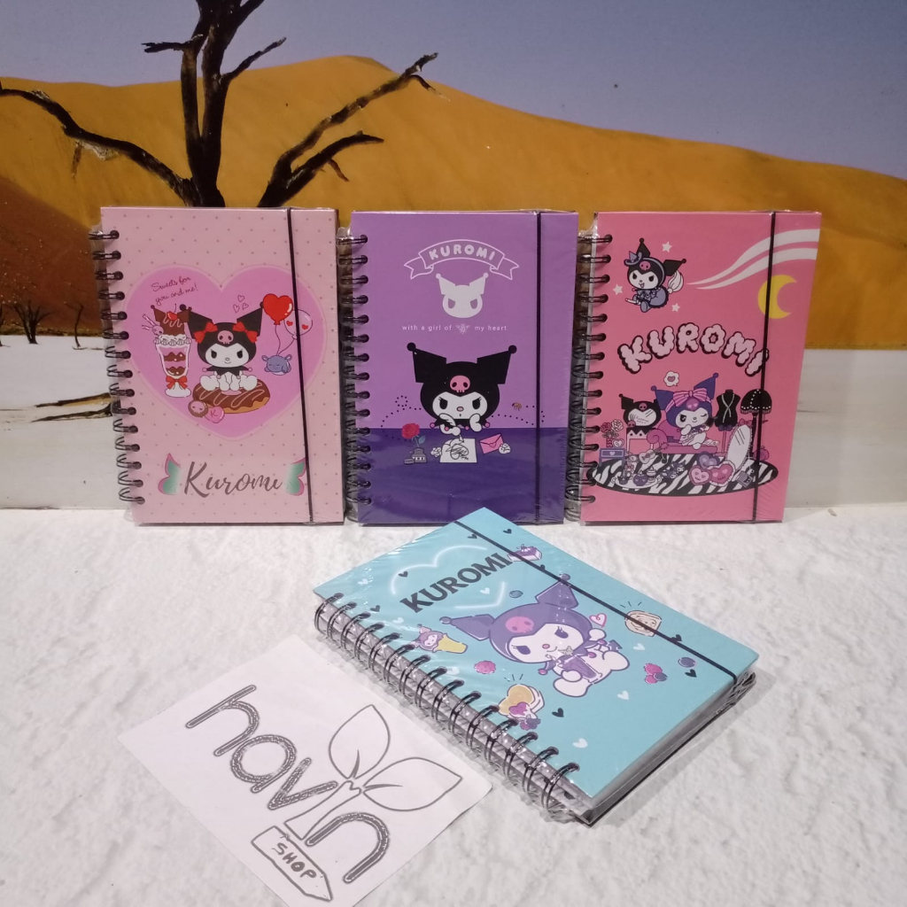 

DIARY SPIRAL ada TALI NOTEBOOK RING MEMO KUROMI SANRIO