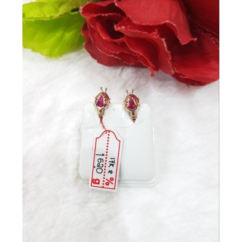 Anting emas 75 kumbang