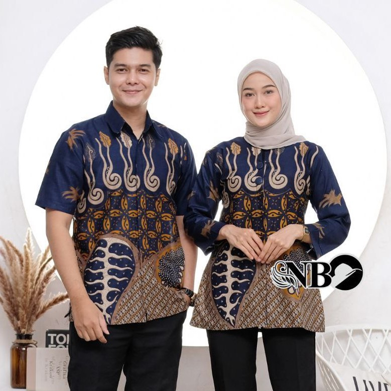 Batik Couple Modern Atasan Blouse Batik Kerja Kantor Wanita Seragam Batik M L XL XXL