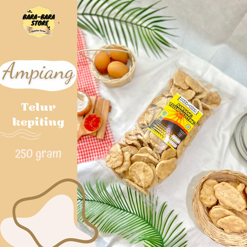 

Ampiang telur kepiting/getas Bangka/kretek kurau/cemilan instan/snack kemasan 250gram