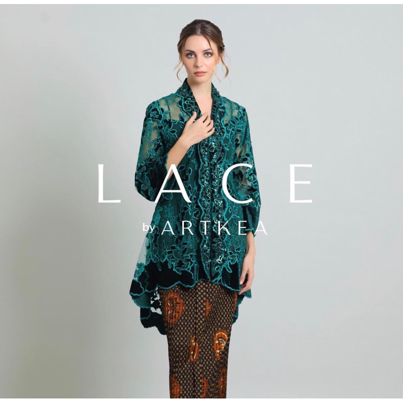LACE By ARTKEA Kebaya ALL SIZE - DARK GREY