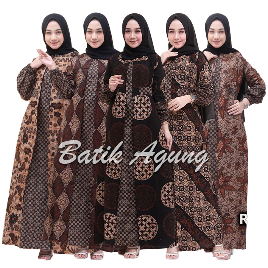 Batik Jumbo Big Size LD 110 120 cm Gamis Dres Kondangan NIkahan Tunangan Lamaran Modern Cantik Jumbo