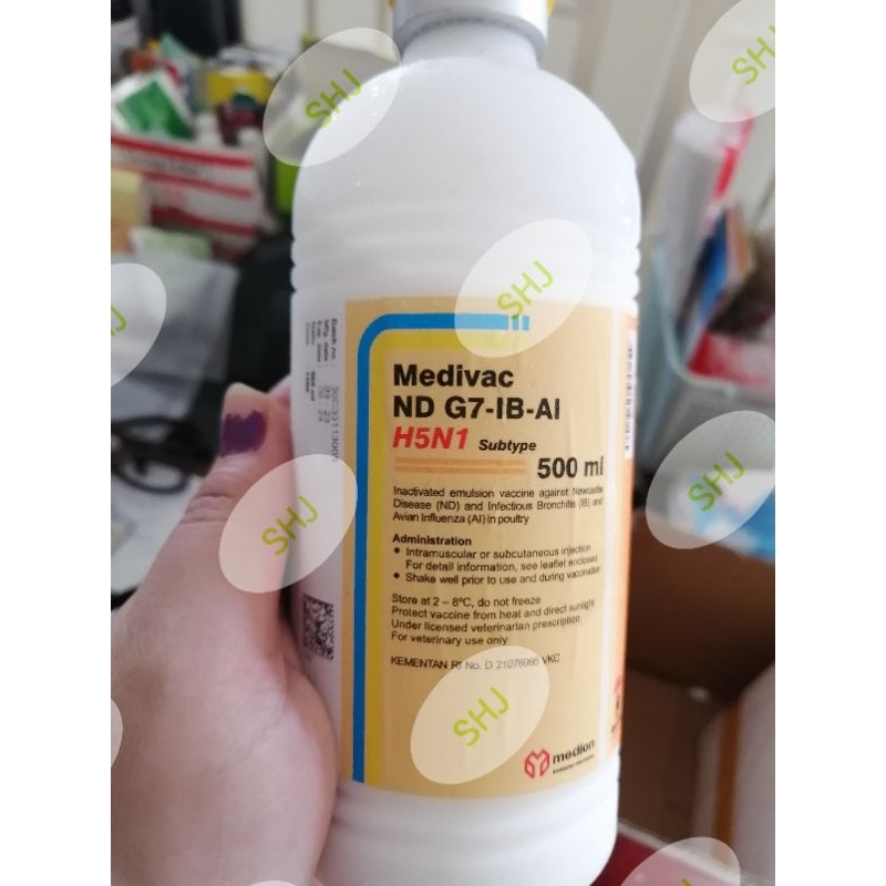 VAKSIN INAKTIF/KILL MEDIVAC ND G7 IB AI H5 500 ML (UNTUK UNGGAS)