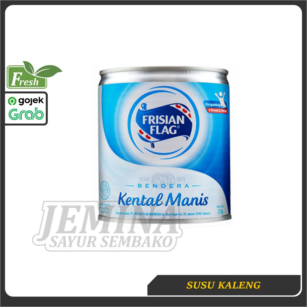 

Susu Putih Kaleng Bendera Frisian Flag 370g