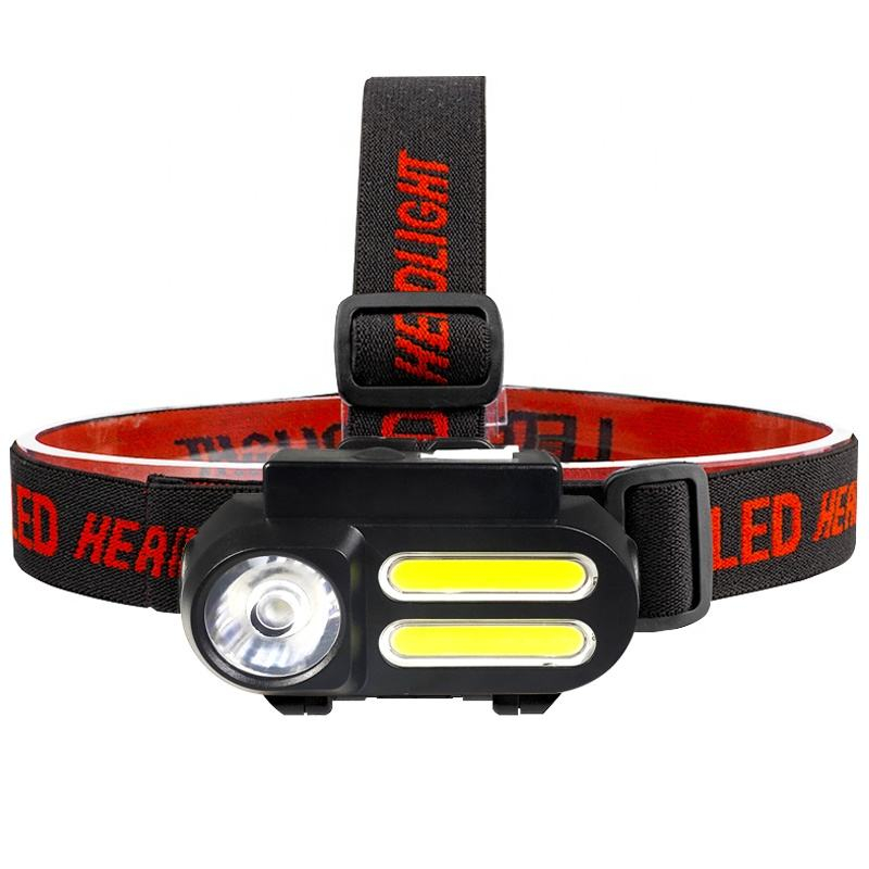 HS-611 Senter Kepala LED + 2COB WATERPROOF RECHARGEABLE