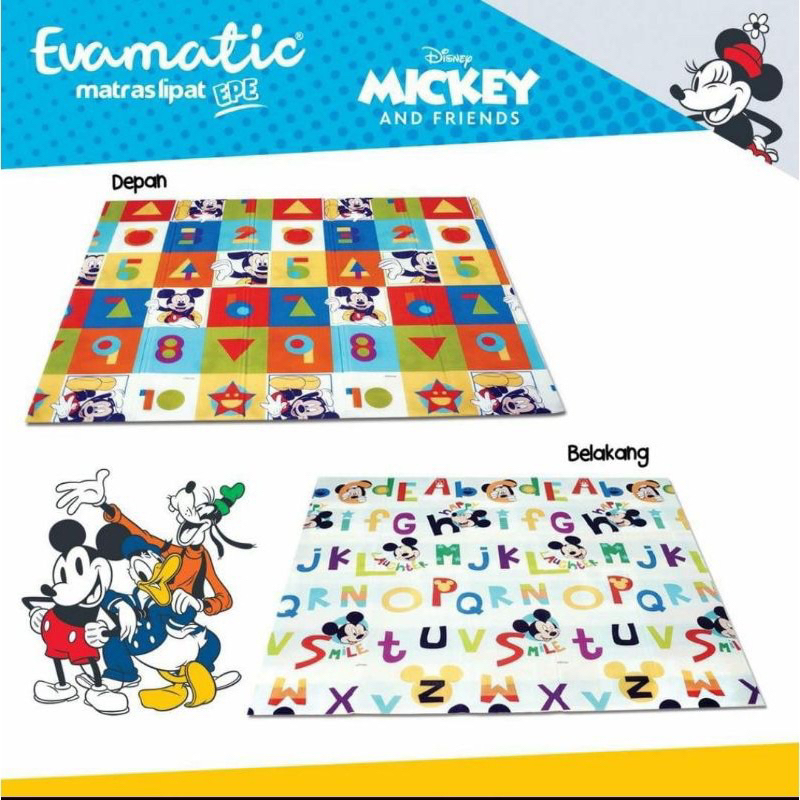 (SALE ) PLAYMATE DISNEY | KARPET MATRAS LIPAT EVAMATIC | PLAYMATS LIPAT EVAMATIC MICKEY