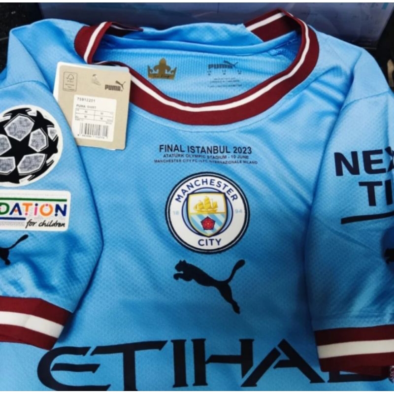 JERSEY BAJU BOLA CITY HOME 2022/2023 FINAL UCL ISTANBUL  GRADE ORI