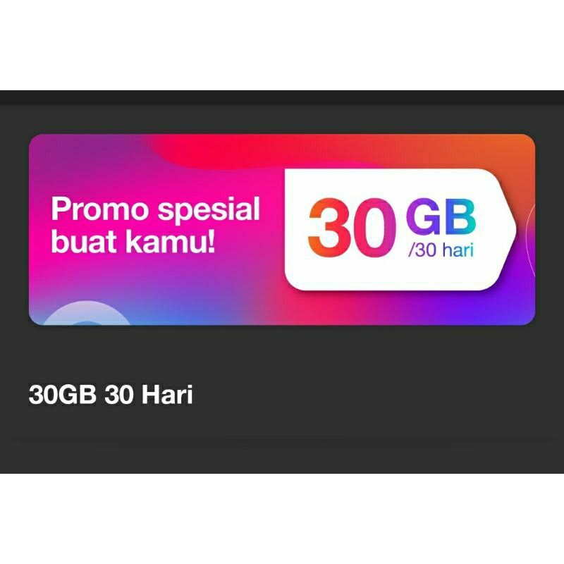 Kartu Tri sakti  60GB 30ribu 1bulan full 24jam semua aplikasi