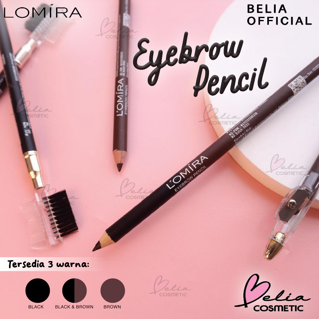 ❤ BELIA ❤ LOMIRA Eyebrow Pensil Alis 2,5 Gr Serutan + Sikat Eyebrow Pencil Make Up