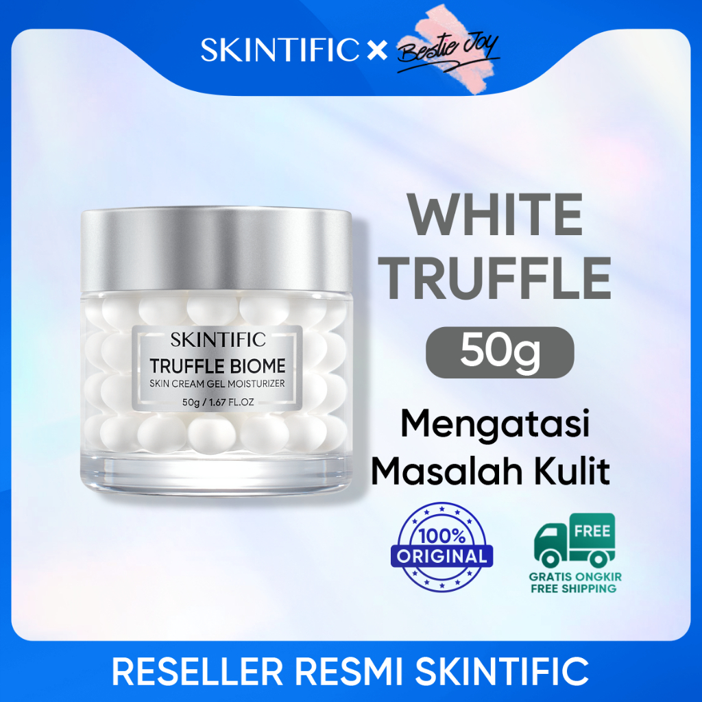 SKINTIFIC Truffle Biome Skin Reborn Cream Gel Moisturizer 50g Ceramide Moisturizer improve Skin Barrier Moisture Gel pelembab wajah Facial Cream Day Night Cream