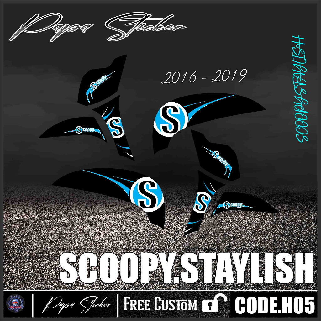 STRIPING STICKER SCOOPY 2016 VARIASI, STIKER LIST VARIASI SCOOPY 2016 H05