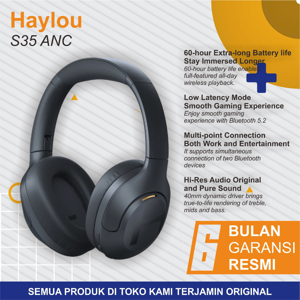 Haylou S35 ANC Headphone Berkualitas dengan Fitur Active Noise Cancel