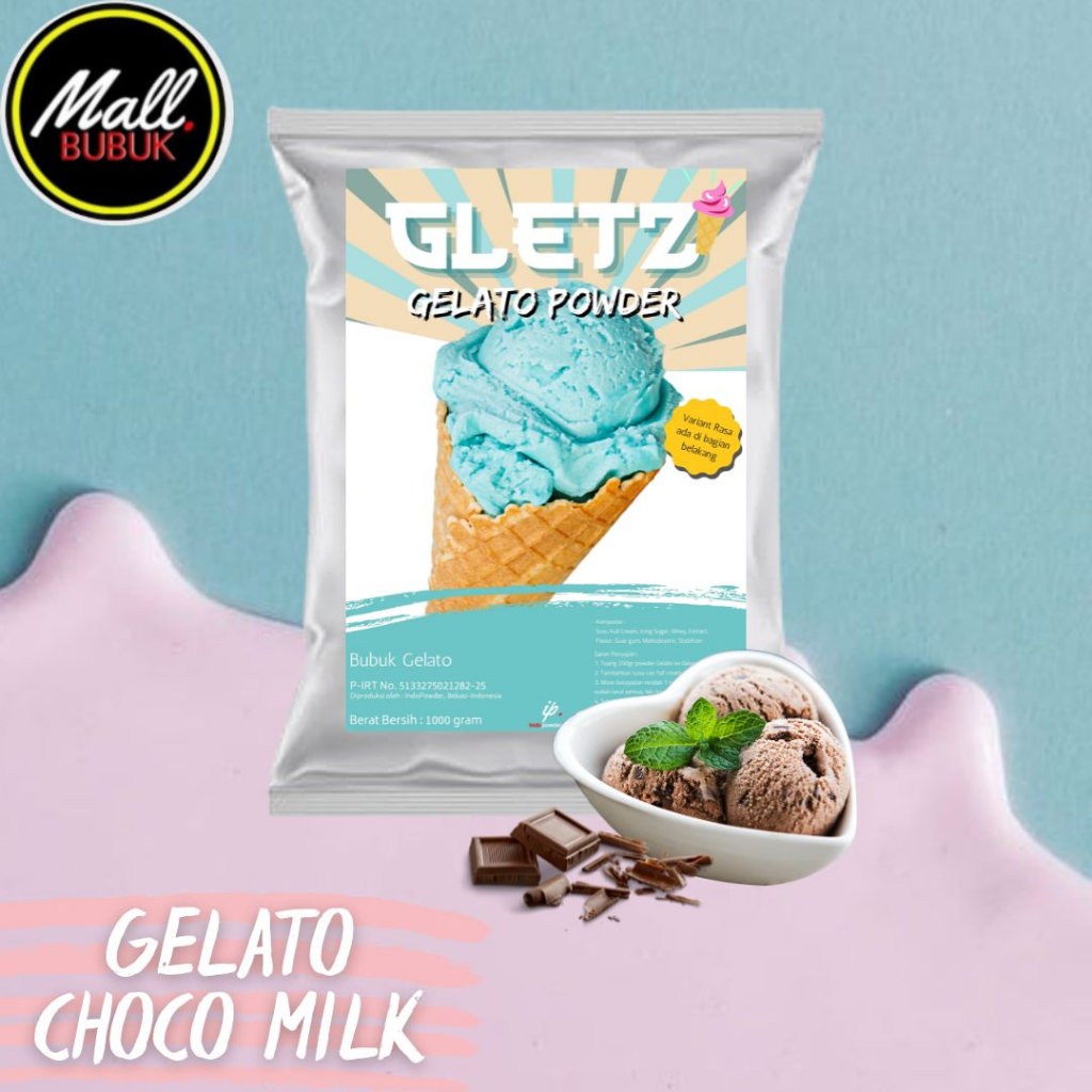 

GELATO CHOCO MILK 1Kg I Bubuk GELATO CHOCO MILK I GELATO POWDER 1Kg