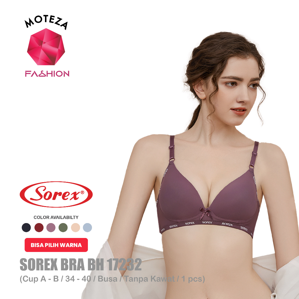 Sorex Bra Wanita - BH 17232 - Busa Cup A - B / Tanpa Kawat - Super Soft - Uk 34 - 40