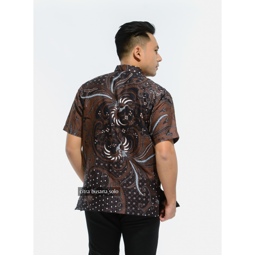 PRASTOWO PENDEK Kemeja Batik Pria Full Furing Bahan Katun Primisima