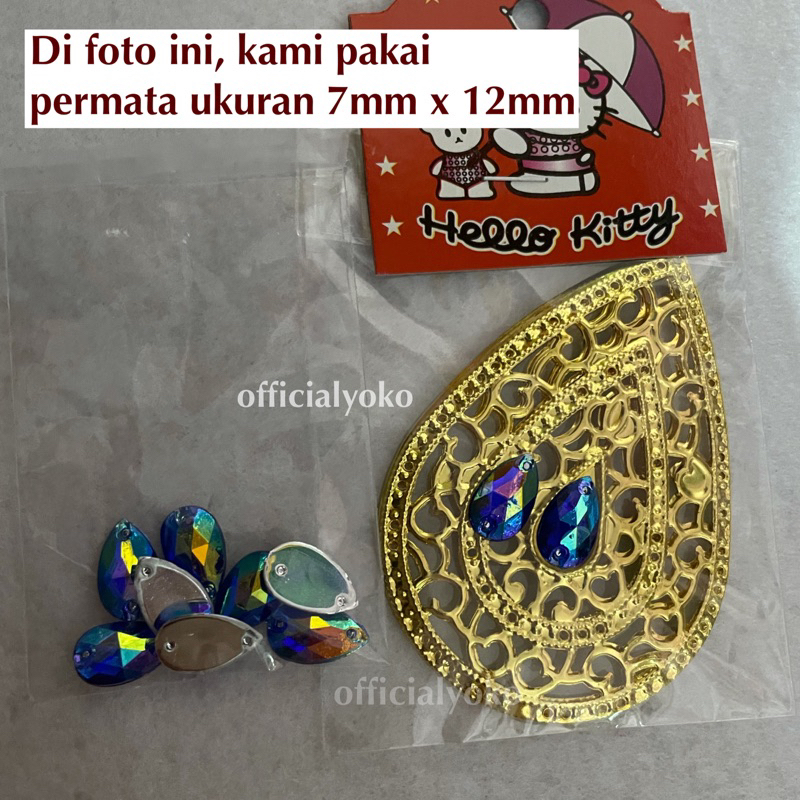 Lempengan Besi Emas / Hiasan / Dekorasi Mahar / Hantaran / Prakarya isi 2pcs #14