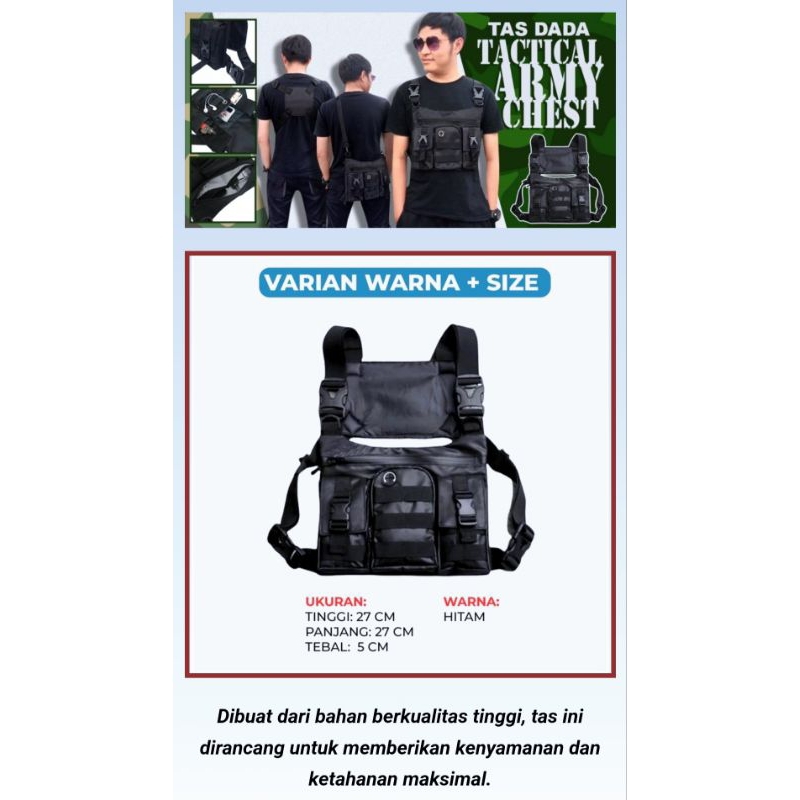 COD tas Dada tas Chestbag tactical black tas hp tas motor tas rompi tactical