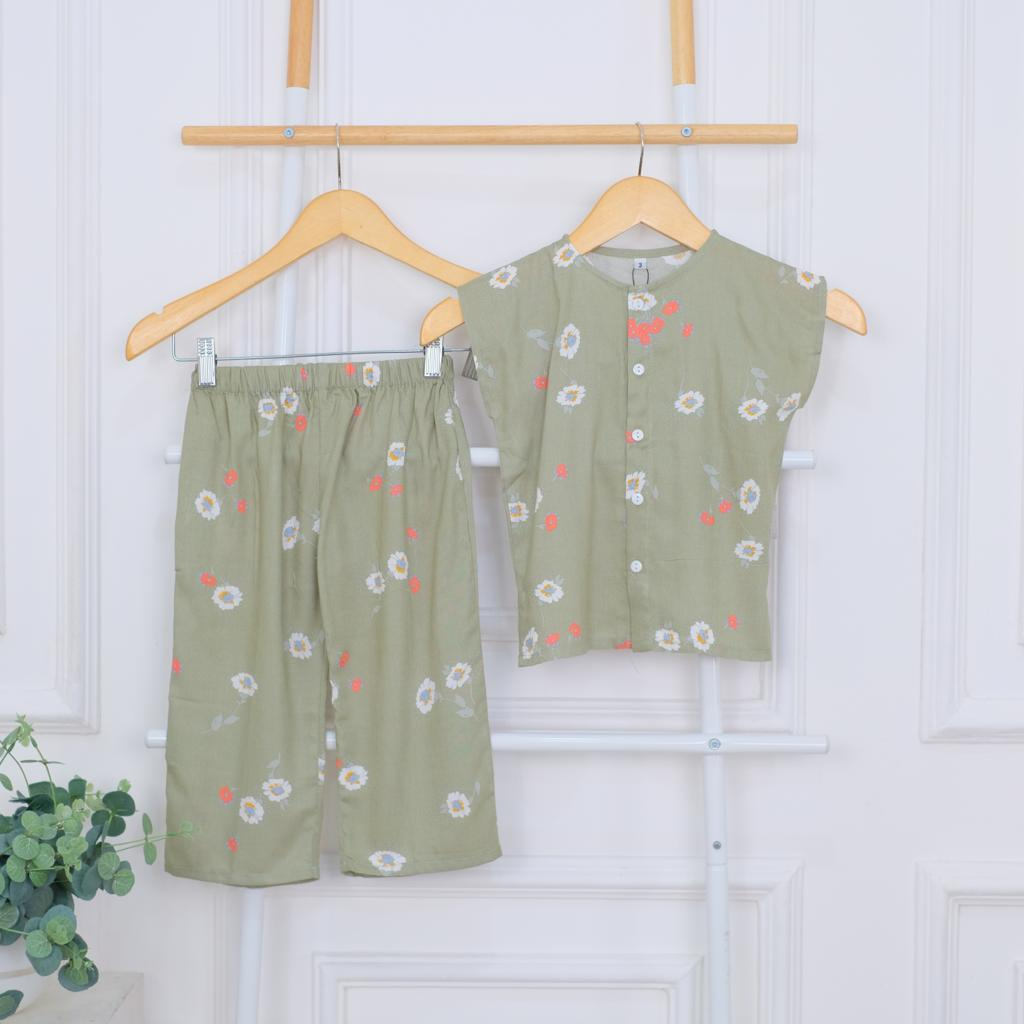 Nouran Piyama Motif Part 2 - Set Piyama Baju Tidur Anak Perempuan Rayon Usia 1-7th