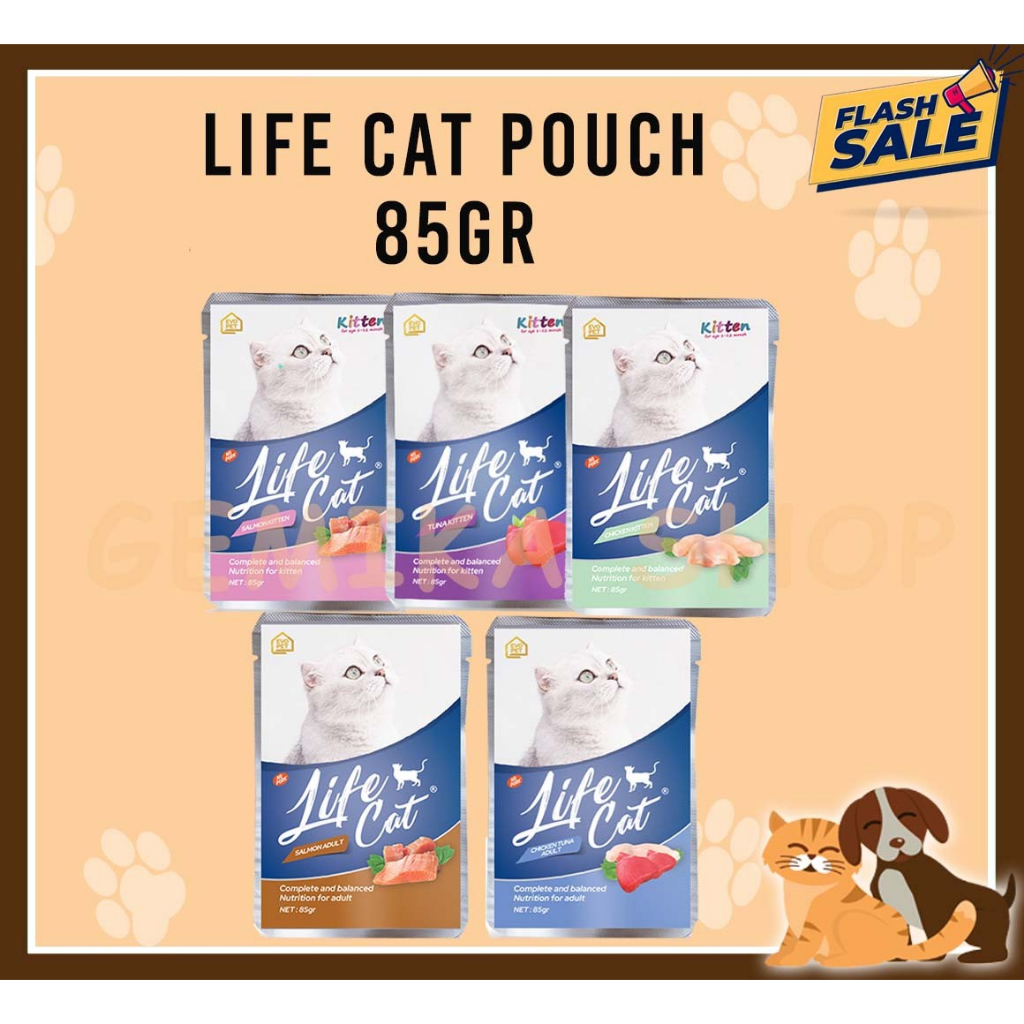 MAKANAN KUCING LIFE CAT POUCH 85 GR [ CAT FOOD ]