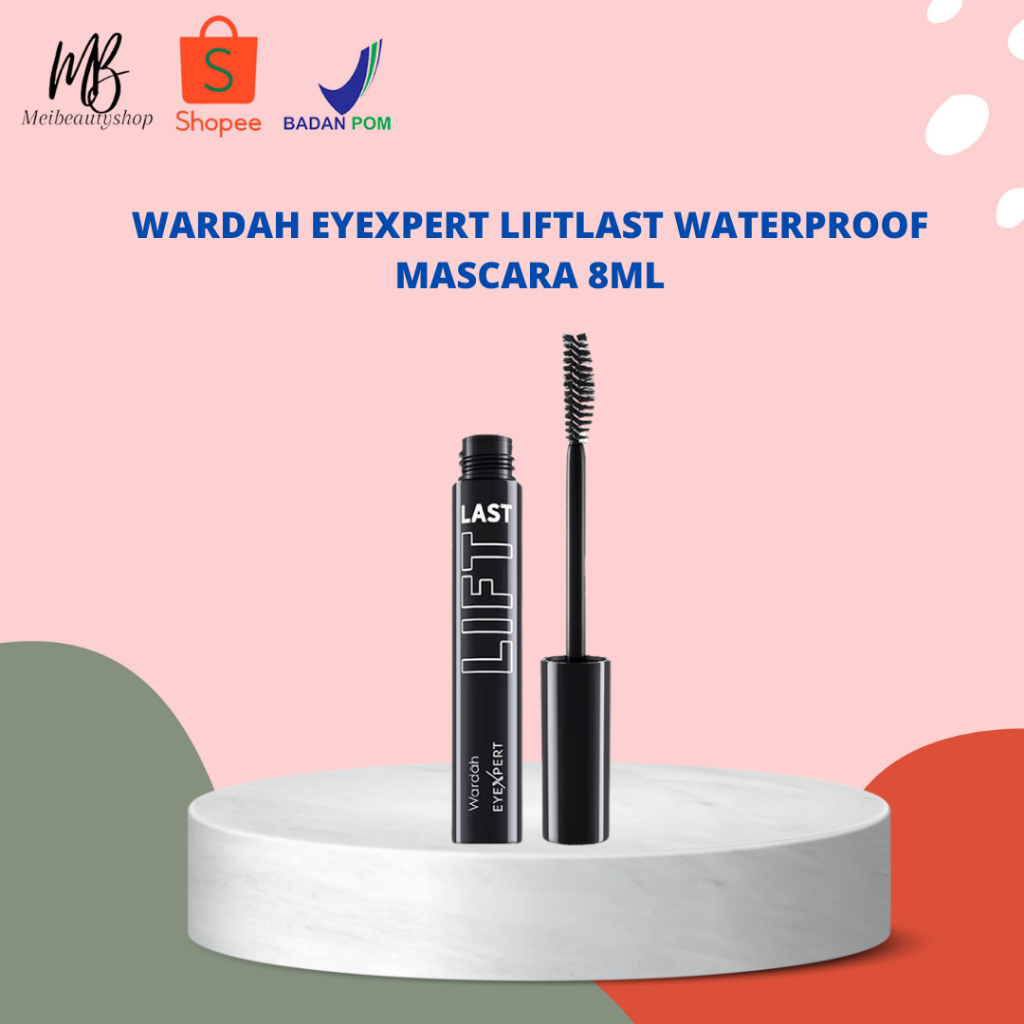 Wardah EyeXpert Liftlast Waterproof Mascara 8ml Lentik Dalam 5 Detik, Tahan Lama 12 Jam