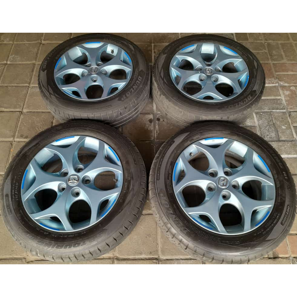 VELG COPOTAN STD MAZDA BIANTE R16X6,5 5X114,3 ET 50 BLUE +BAN DUNLOP(2)(2022) 205 60 R16(70%)