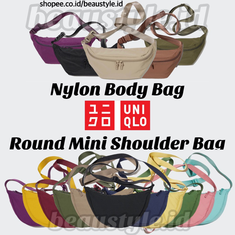 READY UNIQLO Nylon Mini Shoulder Body Bag Tas Pundak Bahu Waist Pinggang Sling Fanny Bag Women Man