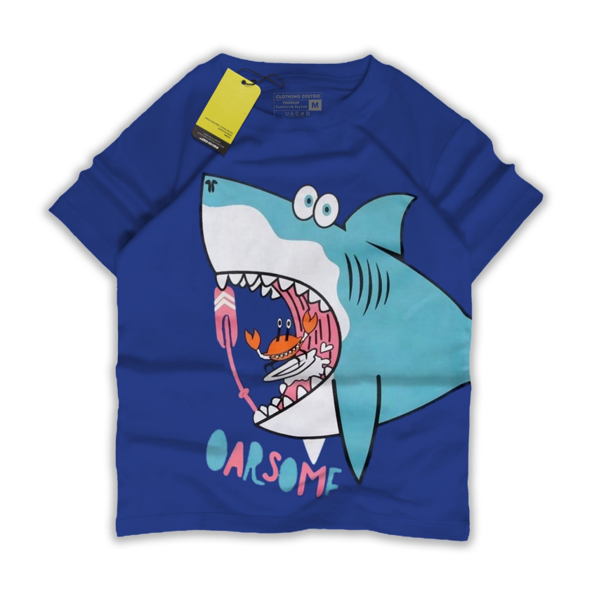 Baju Hiu Anak laki-laki OAR SOME BIRU 1-8 tahun [S,M,L,XL] ABADIGROSIR bandung