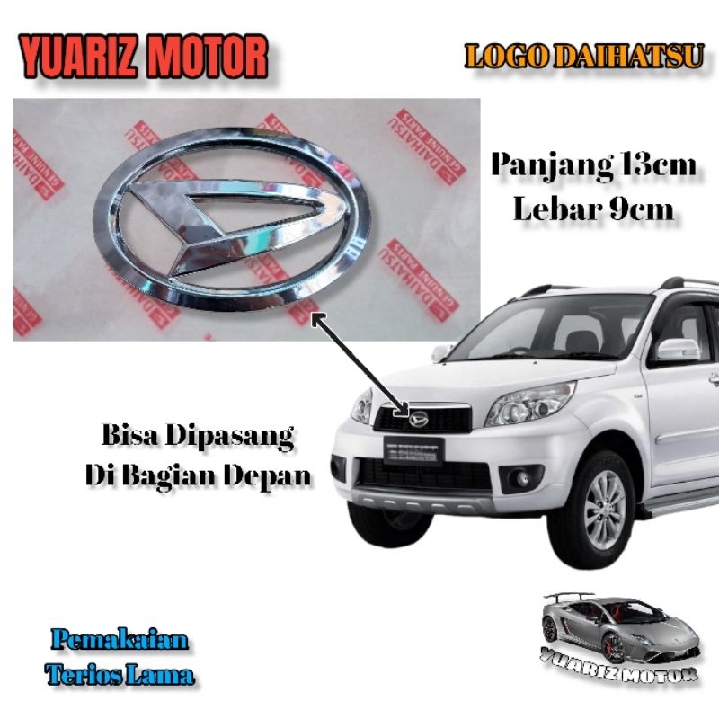 Logo Grill Depan Daihatsu Terios Lama Original / Emblem Logo Grill Depan Daihatsu Terios Lama Origin