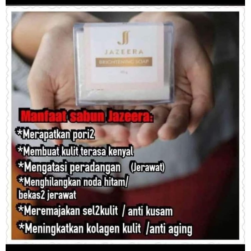 PROMO HAPPY !!!!!!! Jazeera brightening soap ORIGINAL 100 % produk ( kemasan lama/ baru )