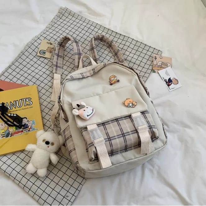 GROSIRTAS LV0316 Tas Ransel Wanita Import / Backpack Tas Laptop Gantungan Boneka