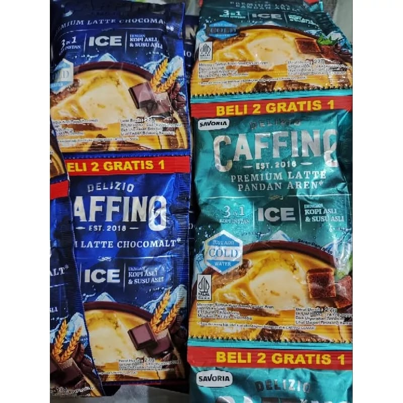 1 RENTENG CAFFINO ICE PREMIUM LATTE COFFEE 27GR ISI 15 SACHET - KOPI